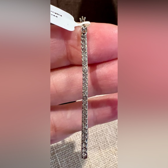 Silver/rhinestone earrings - Picture 6 of 11